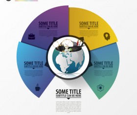 Vector creative world infographic template 13