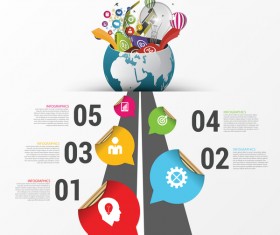 Vector creative world infographic template 14