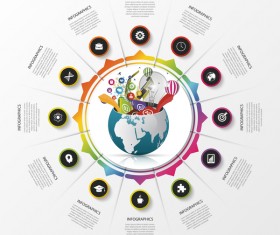 Vector creative world infographic template 15