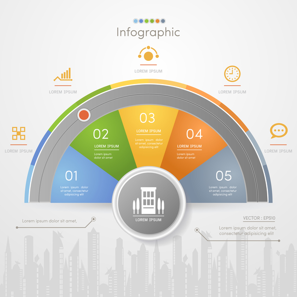 Vector option infographic template material 02