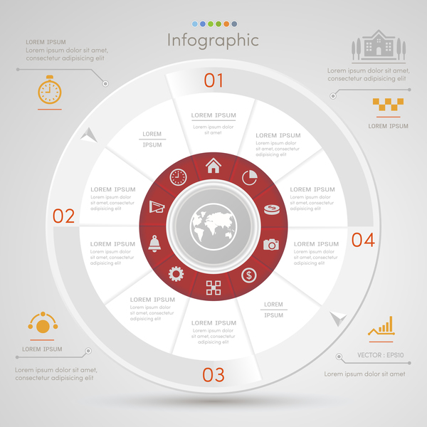 Vector option infographic template material 03