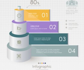 Vector option infographic template material 04