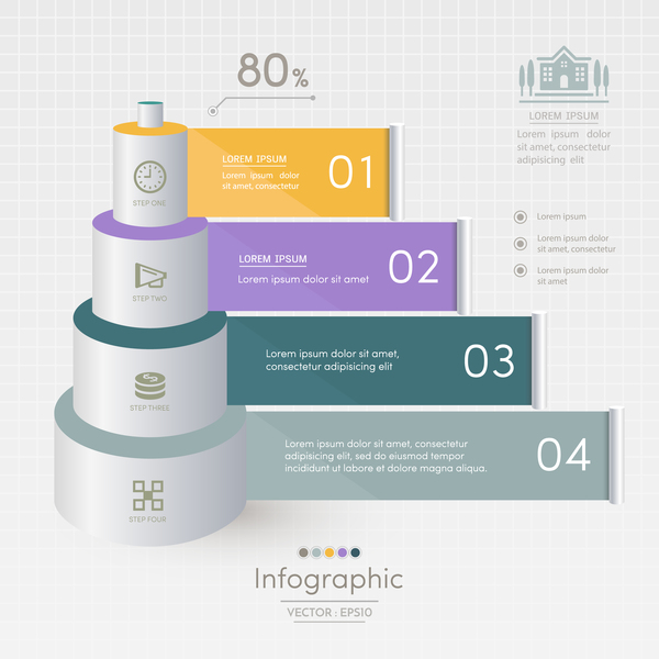 Vector option infographic template material 04