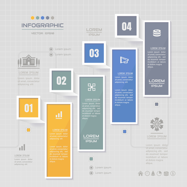 Vector option infographic template material 07