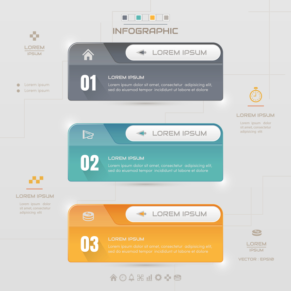 Vector option infographic template material 08