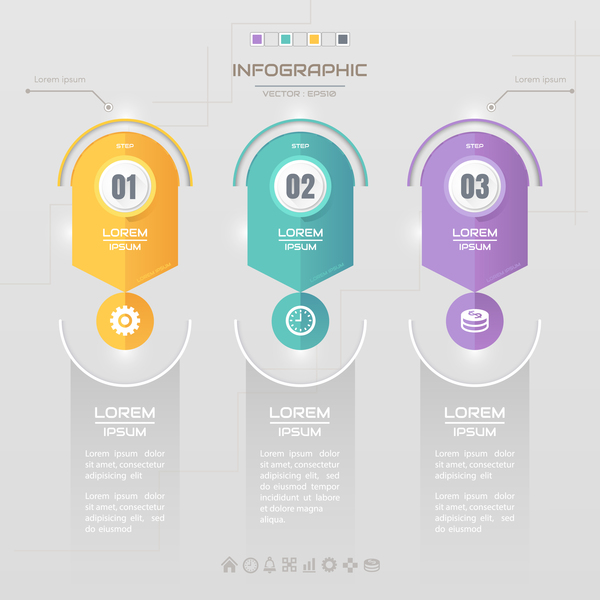 Vector option infographic template material 10