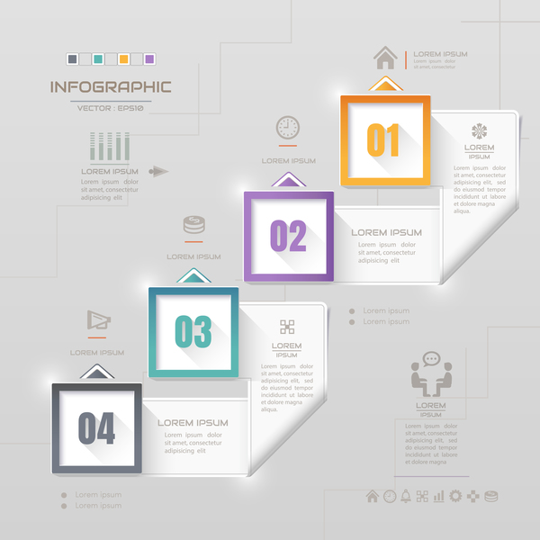 Vector option infographic template material 12