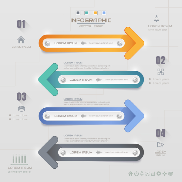 Vector option infographic template material 14