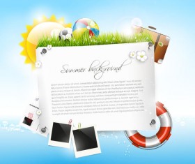 Vector travel background with summer holiday elements 01
