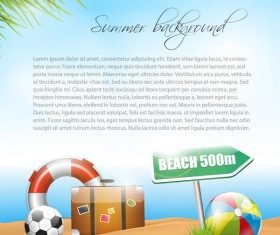 Vector travel background with summer holiday elements 02