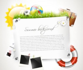 Vector travel background with summer holiday elements 03