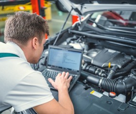 Vehicle maintenance Stock Photo