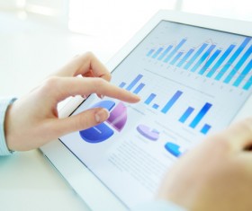 View the business chart Stock Photo