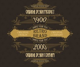 Vintage labels classical styles vectors set 01