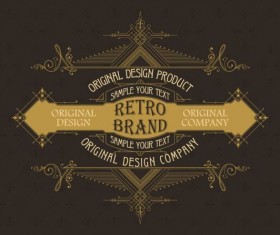Vintage labels classical styles vectors set 11