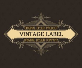 Vintage labels classical styles vectors set 12