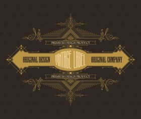 Vintage labels classical styles vectors set 13