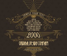 Vintage labels classical styles vectors set 16