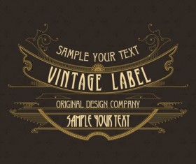 Vintage labels classical styles vectors set 18