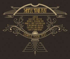 Vintage labels classical styles vectors set 19