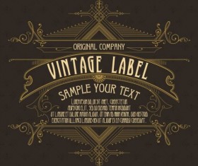 Vintage labels classical styles vectors set 20