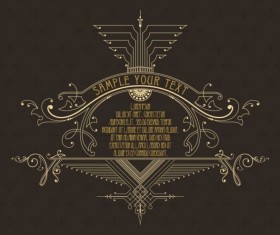 Vintage labels classical styles vectors set 21