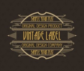 Vintage paper labels vectors set free download