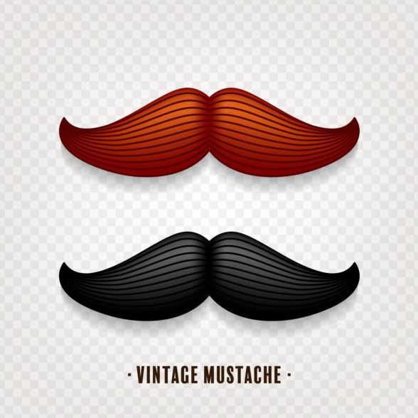 Vintage mustache vector illustration design 02