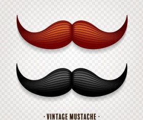 Vintage mustache vector illustration design 03