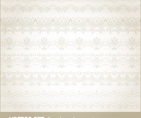 Vintage ornaments borders design set 16
