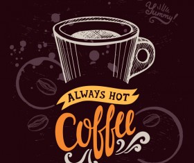 Vector of Vintage cafe menu background art 02 free download