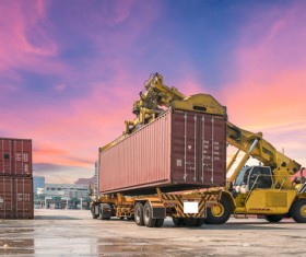 Waiting to load the truck Stock Photo