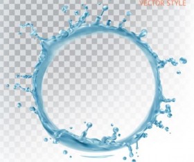 Water splash frame vector material