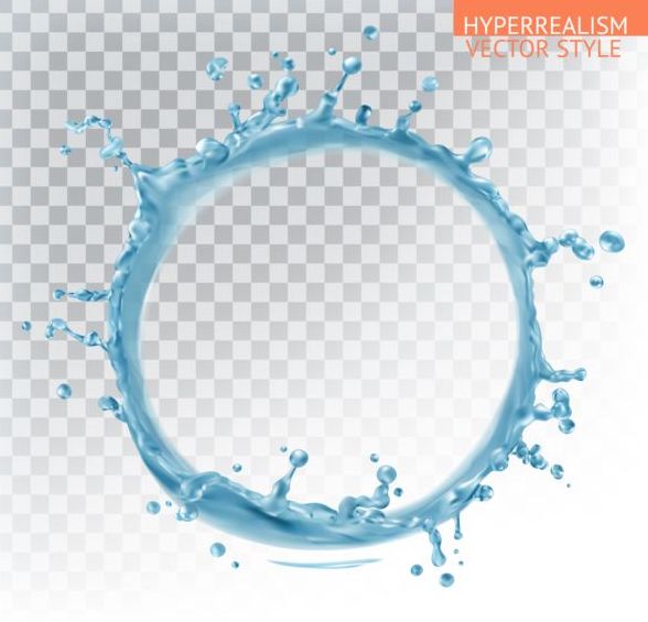 Water splash frame vector material