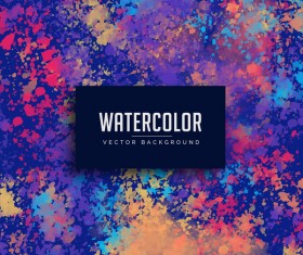 Watercolor art background vector material 09