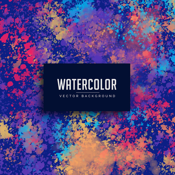 Watercolor art background vector material 09