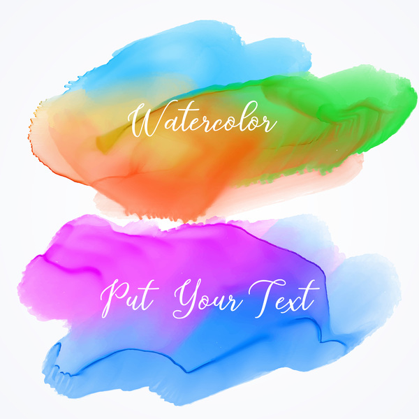 Watercolor with stains vector background 07