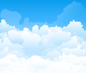 Sunlight and clouds with sky background vector 02 free download