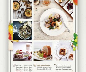 White styles business flyer psd template