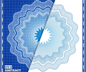 White with blue background with mesh pattern vector 01