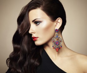 With innovative design earrings girl HD picture