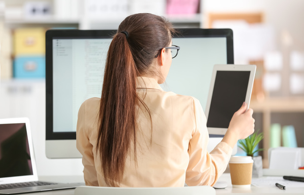 Working woman in the office Stock Photo free download
