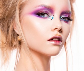 Young female model eye makeup HD picture 03