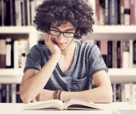 Young people reading Stock Photo