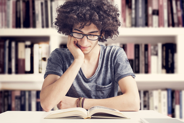 Young people reading Stock Photo