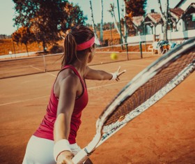 Young woman playing tennis HD picture 02