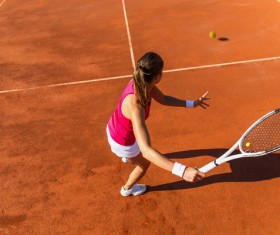 Young woman playing tennis HD picture 09