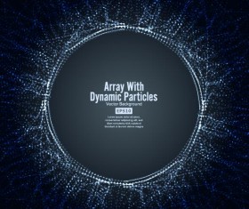 array with dynamic particles vector background