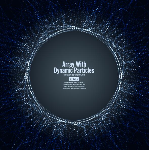 array with dynamic particles vector background