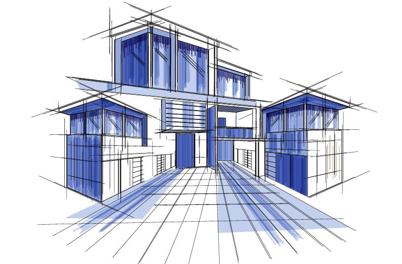 3d wireframe of building. sketch design.Vector Stock Vector | Adobe Stock
